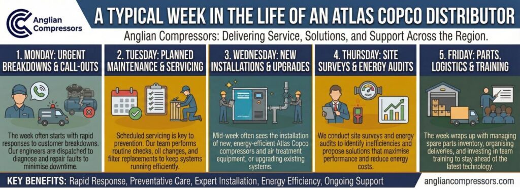 A typical week in the life of an Atlas Copco distributor Anglian Compressors