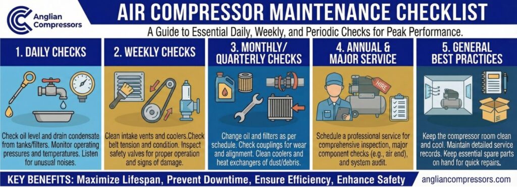 Air Compressor maintenance Checklist
