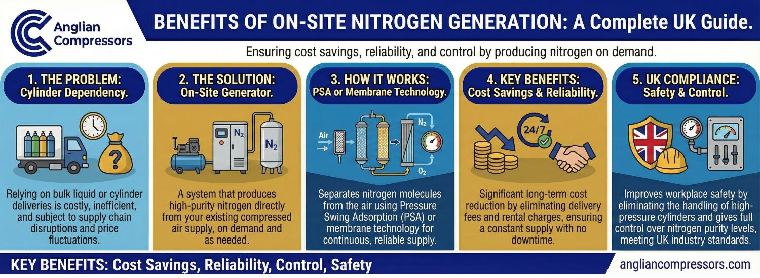 Benefits of on-site nitrogen generation