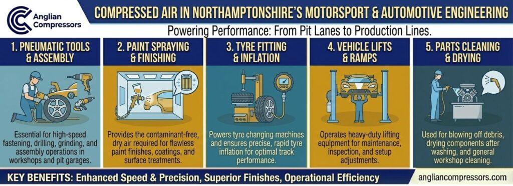 Compressed Air's Role in Northamptonshire's Motorsport and Automotive Engineering