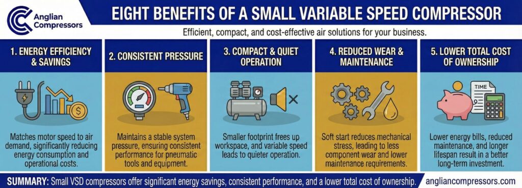 Eight Benefits of a Small Variable-Speed Compressor