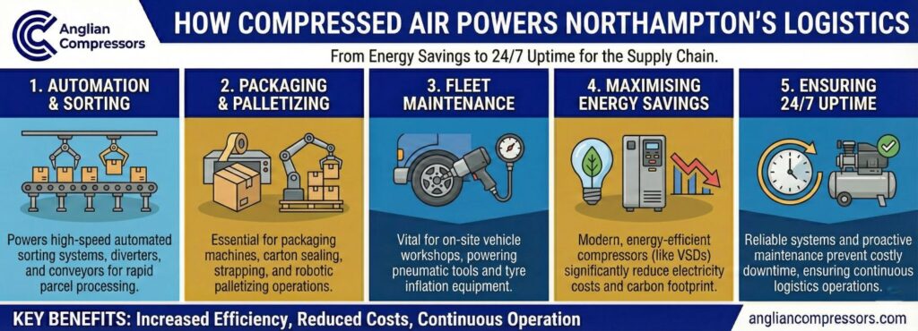 How Compressed Air Drives Northampton's Logistics and Warehousing Sector