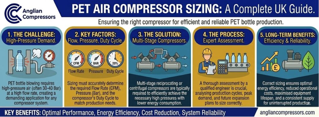 PET Air Compressor Sizing