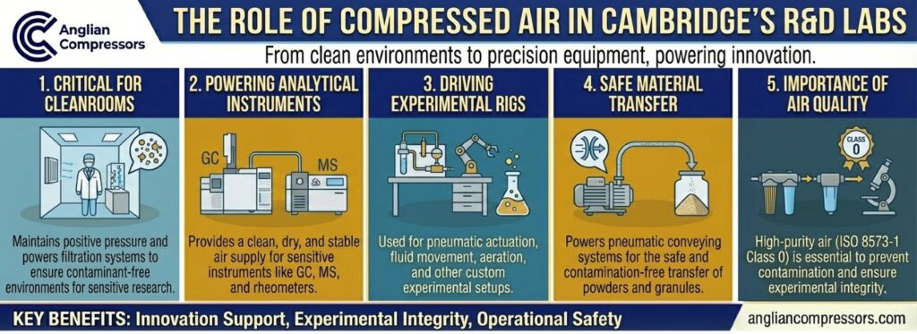 The Role of Compressed Air in Cambridge's Research & Development Labs