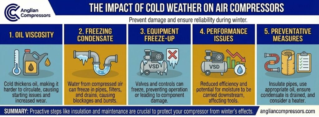 The impact of cold weather on air compressors