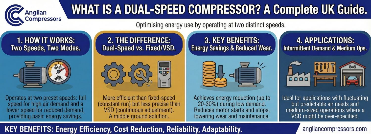 What is a dual speed compressor