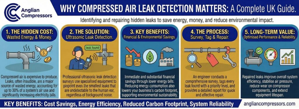 Why compressed air leak detection matters – and how to maximise its benefits