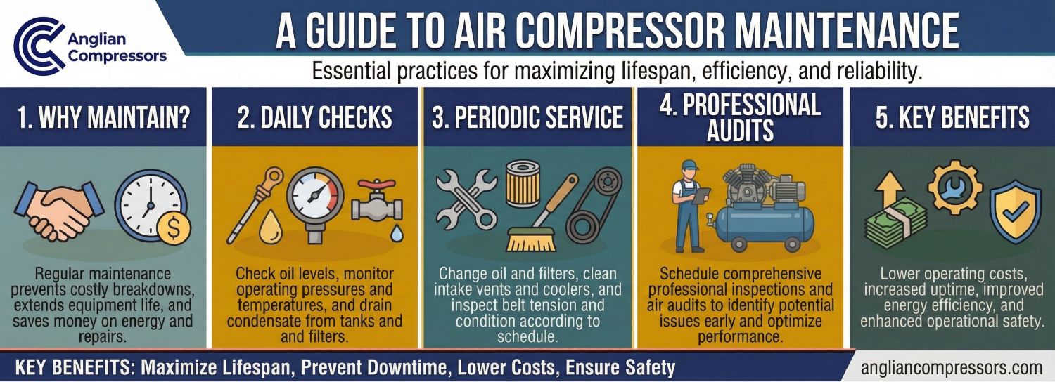 A Guide to Air Compressor Maintenance | Anglian Compressors