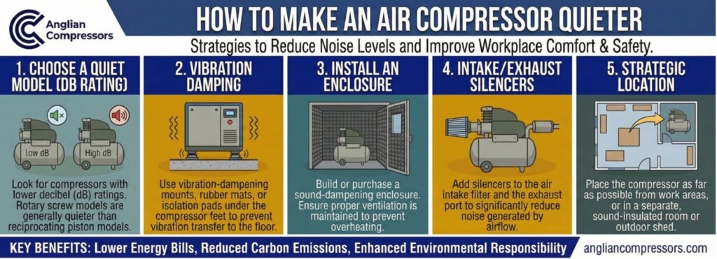 how to make an air compressor quieter