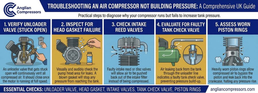 Air Compressor Not Building Pressure Common Causes & Fixes