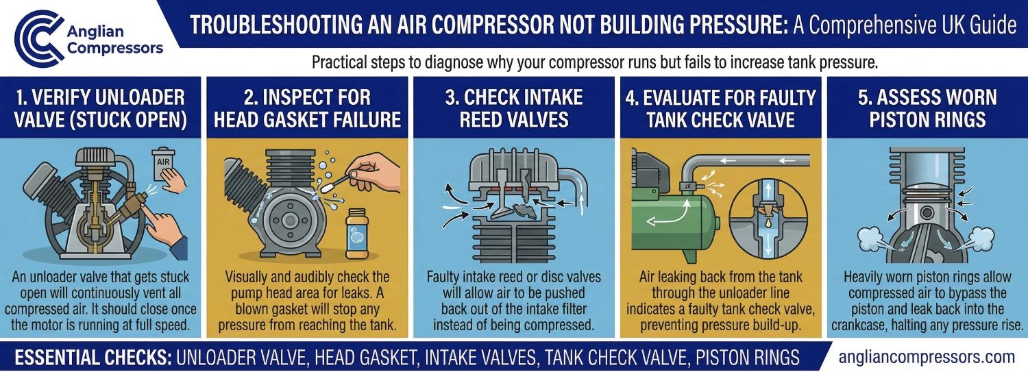Air Compressor Not Building Pressure: Common Causes & Fixes | Anglian ...