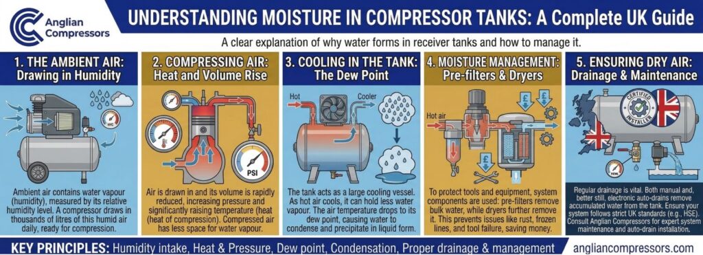 Draining Moisture from Air Compressor Tanks