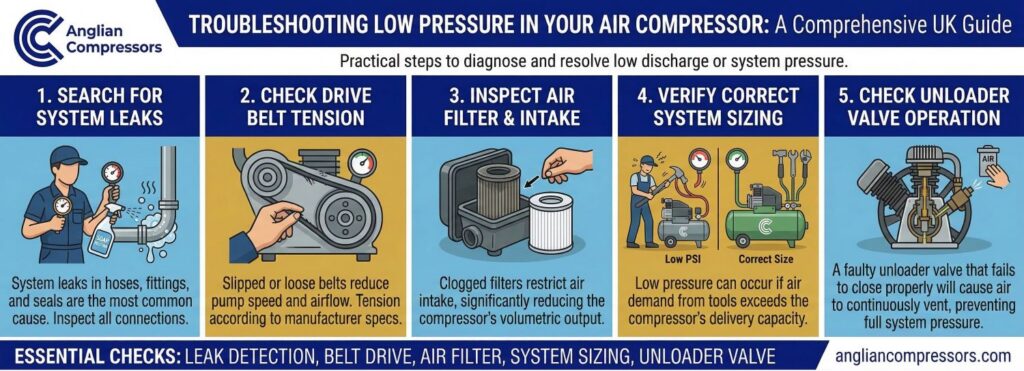 Troubleshooting Low Pressure in Your Air Compressor